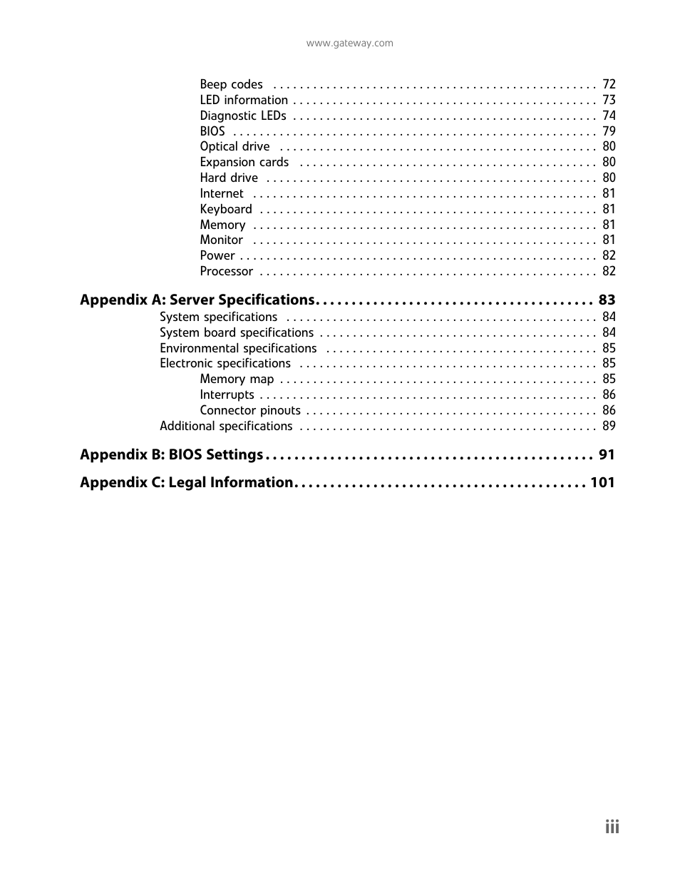 Gateway E-9425R User Manual | Page 5 / 118