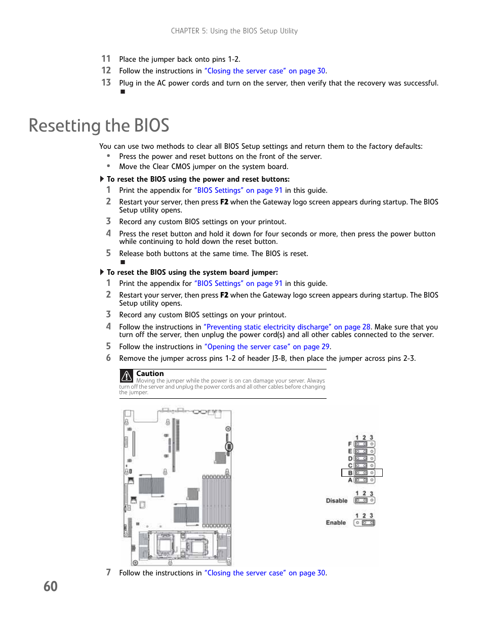 Resetting the bios | Gateway E-9425R User Manual | Page 66 / 118