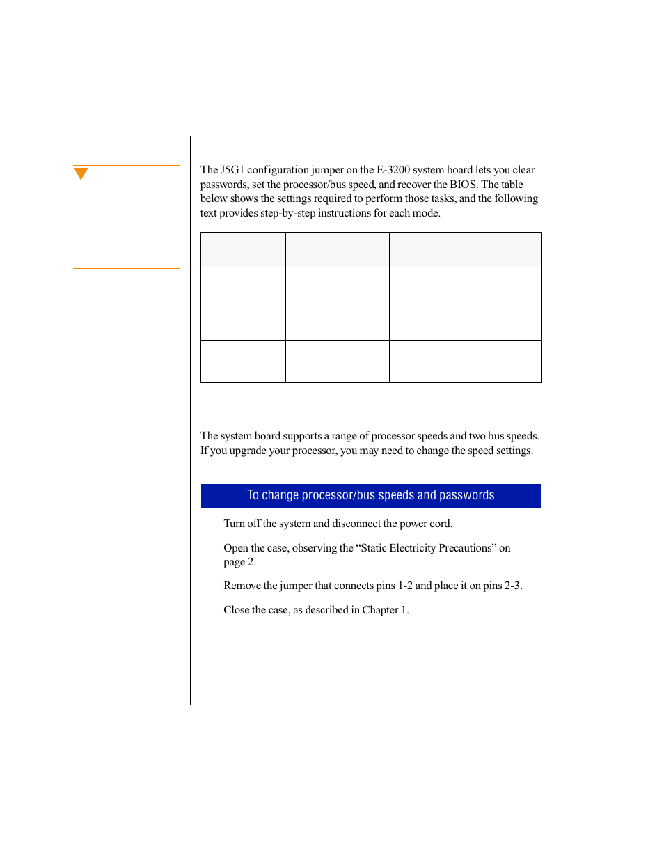 Setting the jumpers, Configure mode | Gateway E-3200 User Manual | Page 29 / 90