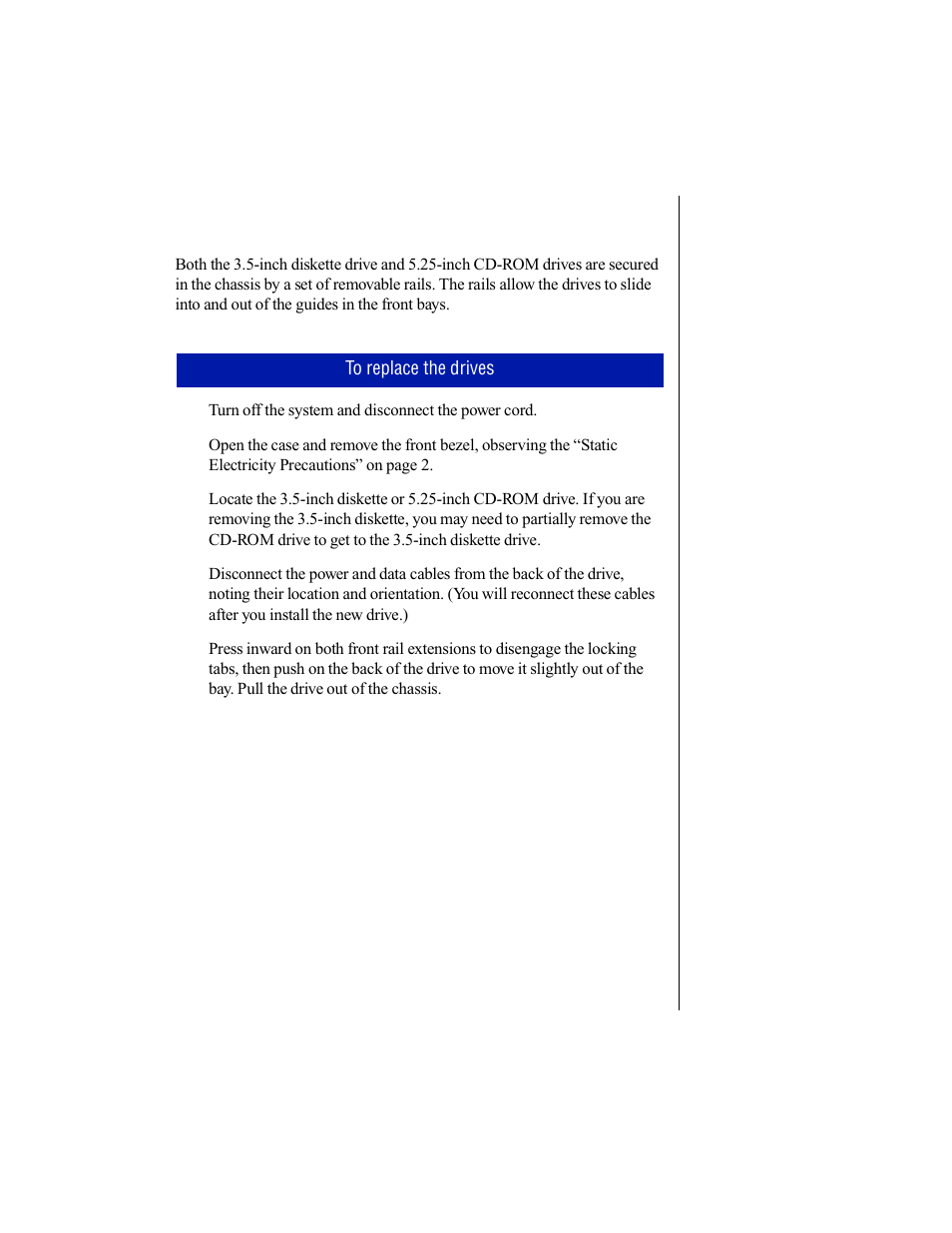 Replacing the 3.5-inch diskette or cd-rom drive | Gateway E-3200 User Manual | Page 38 / 90