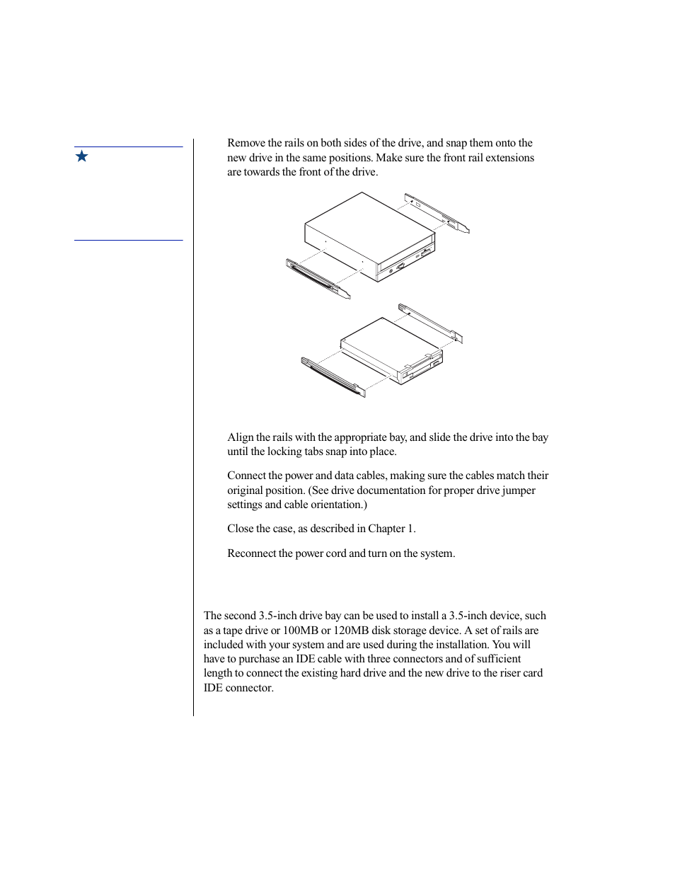 Installing an additional 3.5-inch device | Gateway E-3200 User Manual | Page 39 / 90