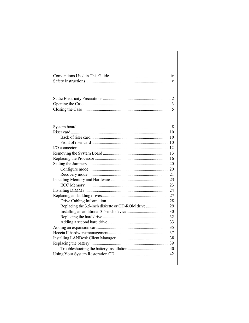Gateway E-3200 User Manual | Page 4 / 90
