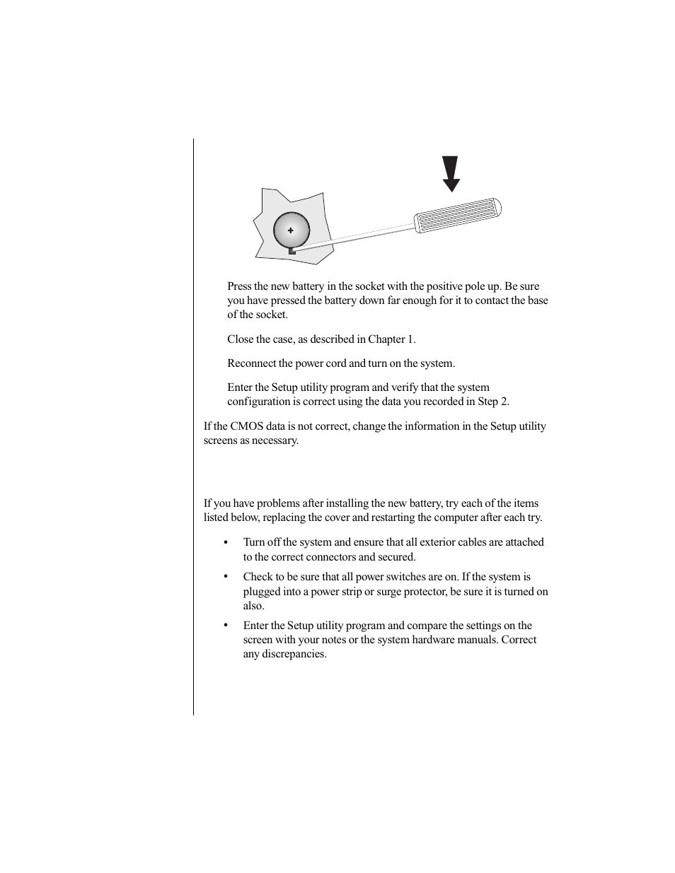 Troubleshooting the battery installation | Gateway E-3200 User Manual | Page 49 / 90