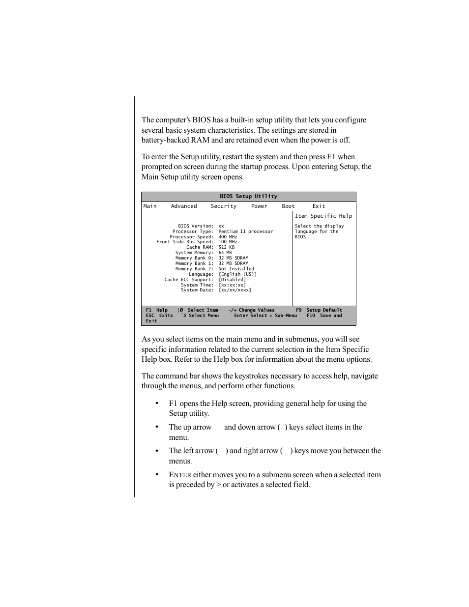 Using the setup utility | Gateway E-3200 User Manual | Page 53 / 90