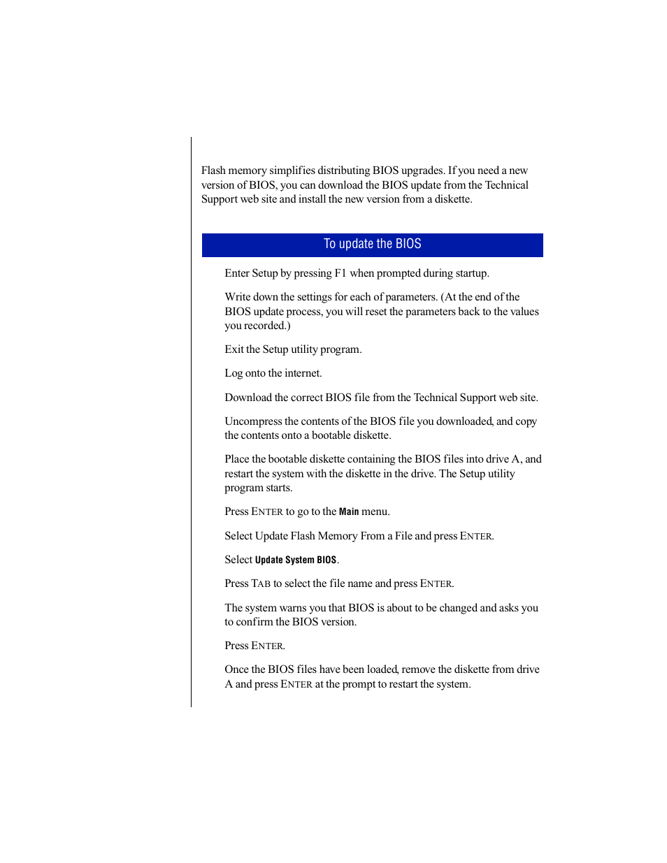 Updating the bios | Gateway E-3200 User Manual | Page 55 / 90