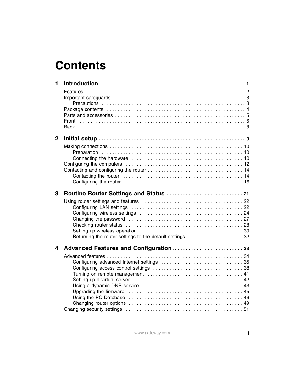 Gateway WBR-100 User Manual | Page 2 / 90