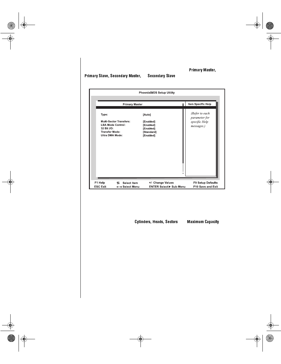 Hard disk drive setup screen | Gateway ALR 7200 User Manual | Page 78 / 134