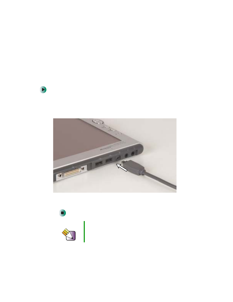 Connecting a digital video camera | Gateway Tablet PC User Manual | Page 124 / 304