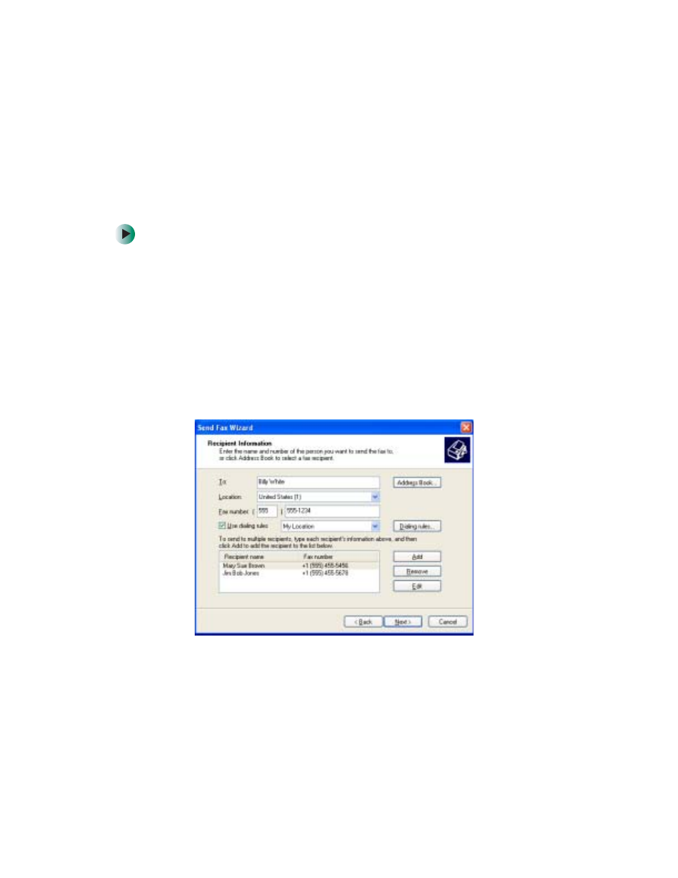 Sending a simple fax | Gateway Tablet PC User Manual | Page 130 / 304