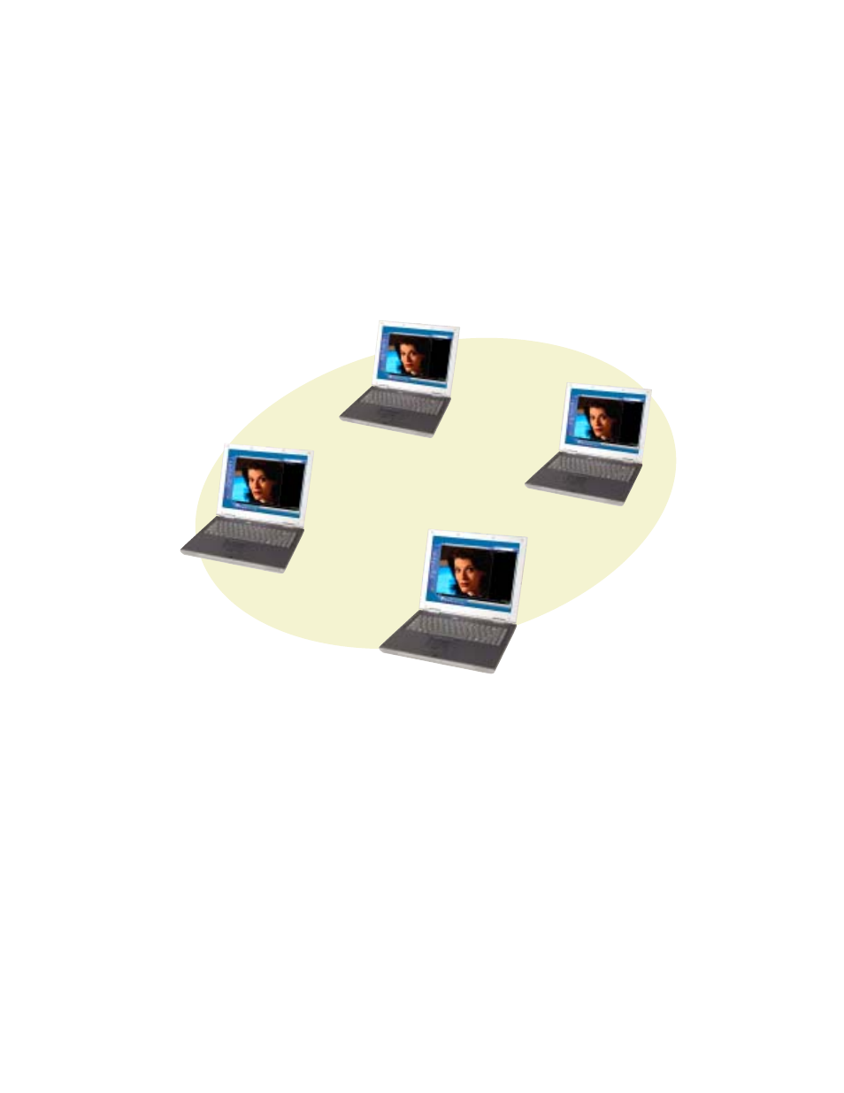 Example peer-to-peer wireless ethernet network | Gateway Tablet PC User Manual | Page 185 / 304
