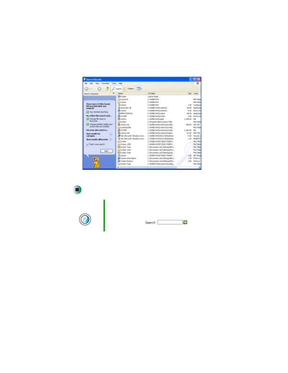 Using advanced search options | Gateway Tablet PC User Manual | Page 80 / 304