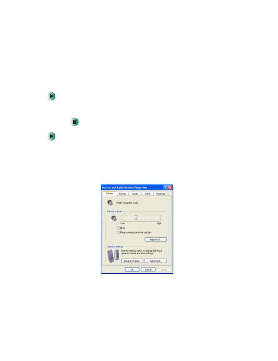 Adjusting the volume | Gateway Tablet PC User Manual | Page 96 / 304