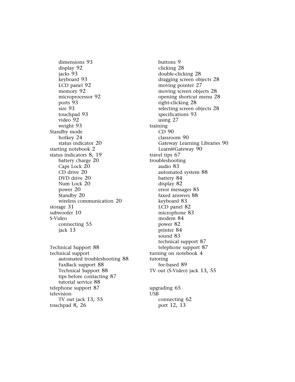 Gateway M500 User Manual | Page 116 / 119