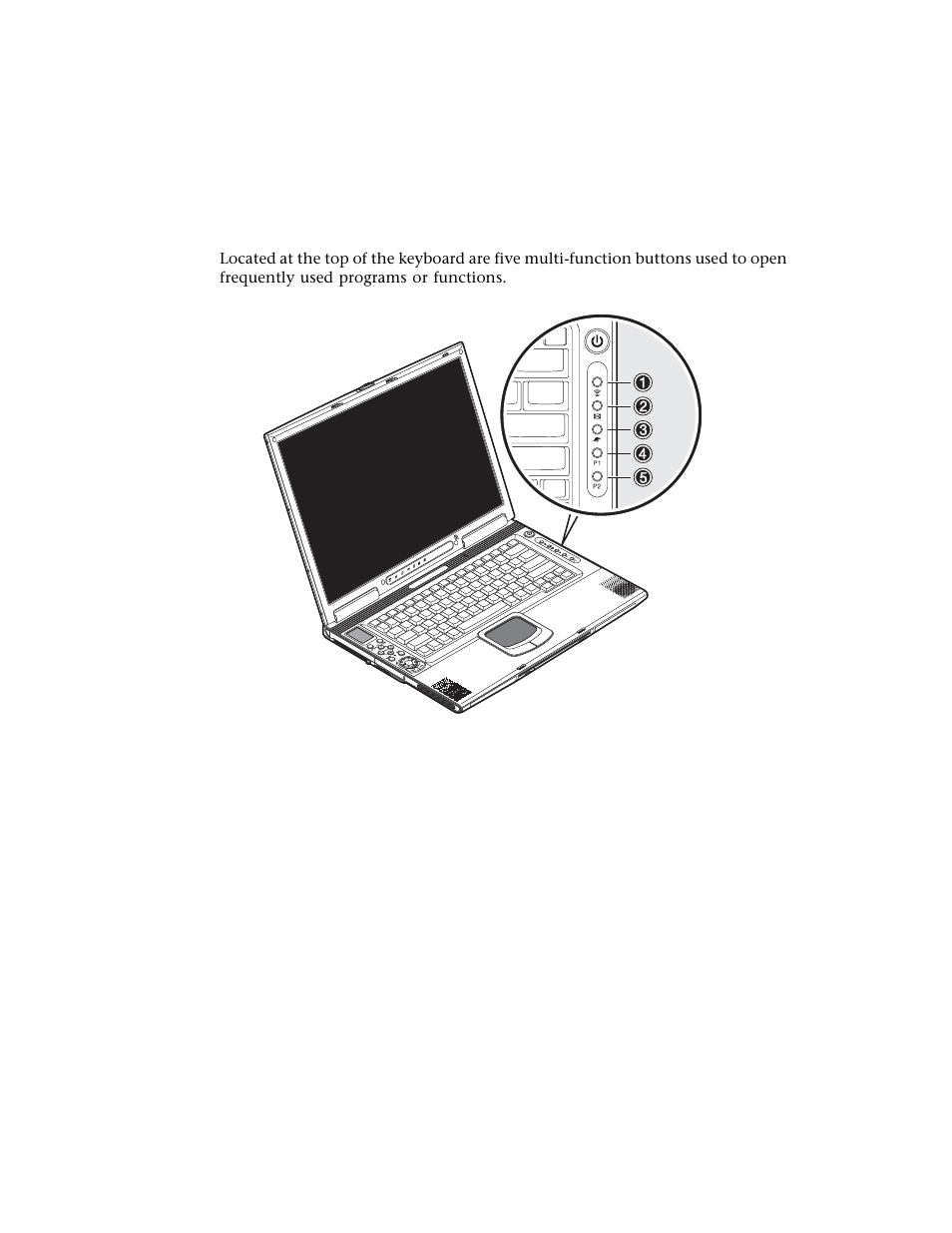 Multi-function buttons | Gateway M500 User Manual | Page 35 / 119