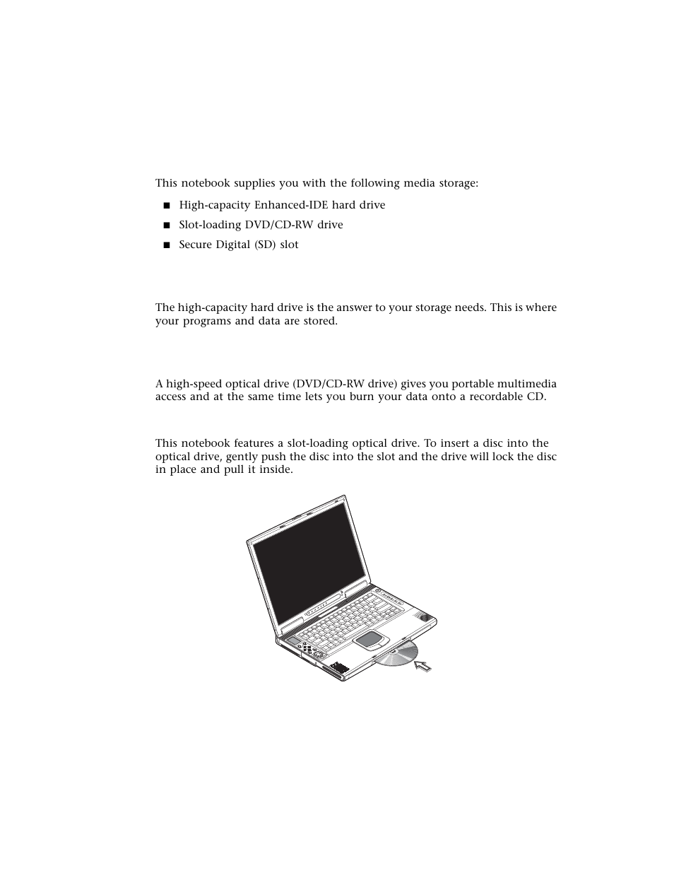 Storage, Hard drive, Optical drive | Hard drive optical drive | Gateway M500 User Manual | Page 37 / 119