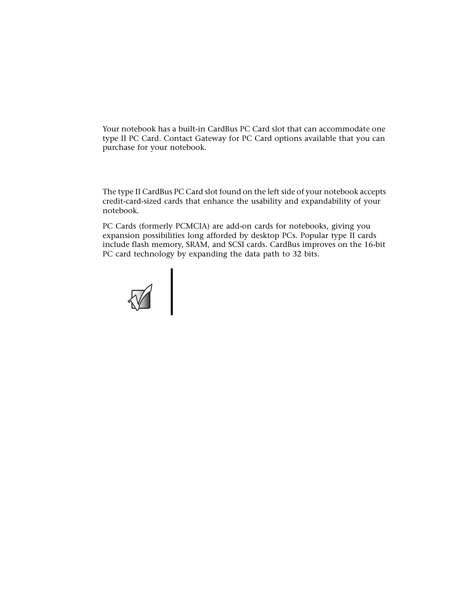 Pc card, Pc card slot | Gateway M500 User Manual | Page 66 / 119