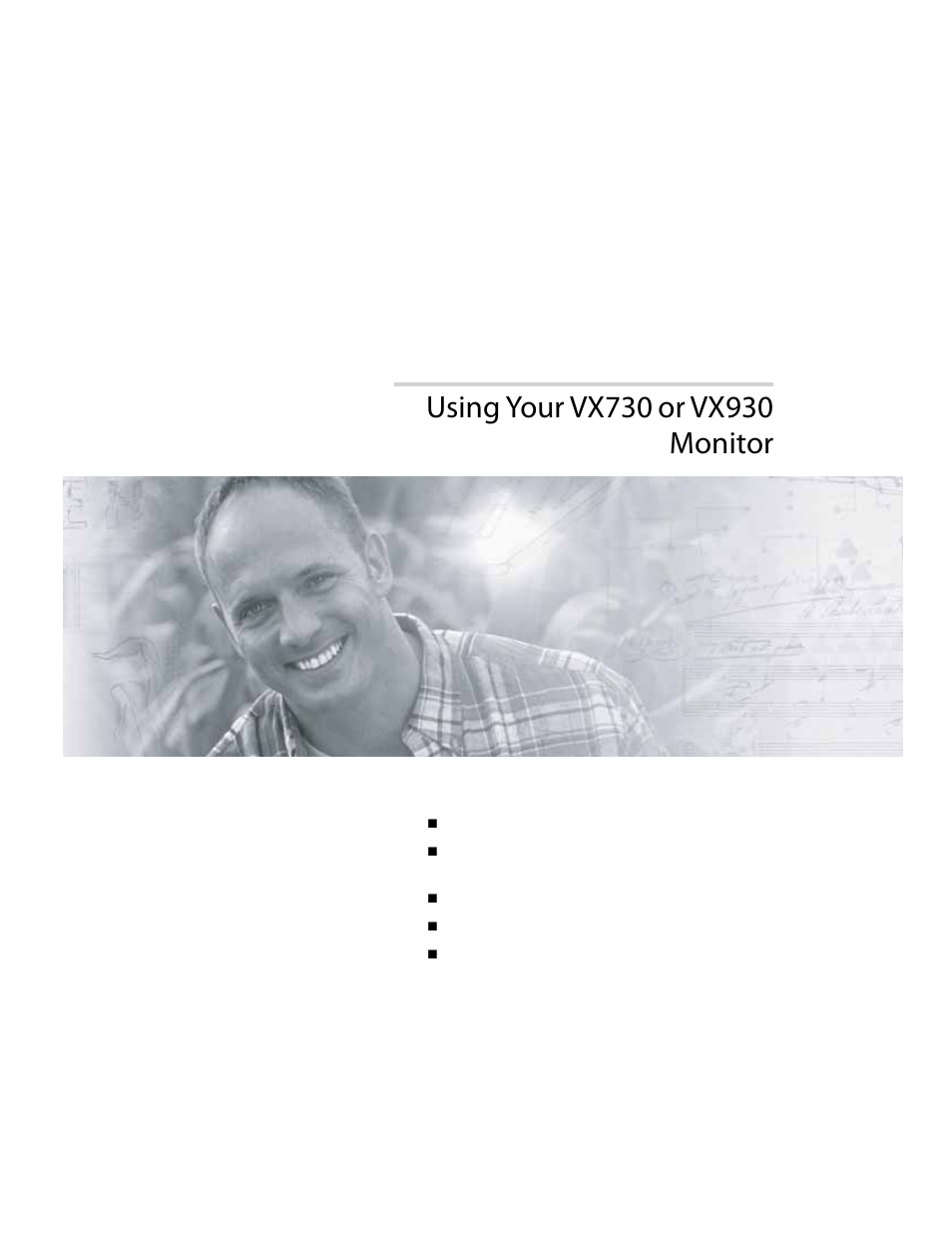 Using your vx730 or vx930 monitor | Gateway VX930 User Manual | Page 5 / 34