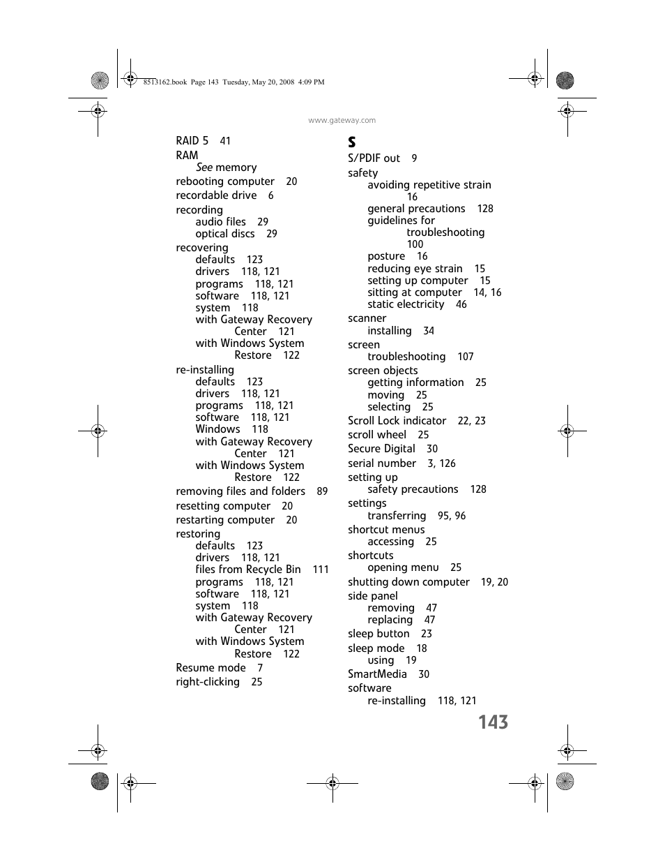 Gateway FX542X User Manual | Page 149 / 154