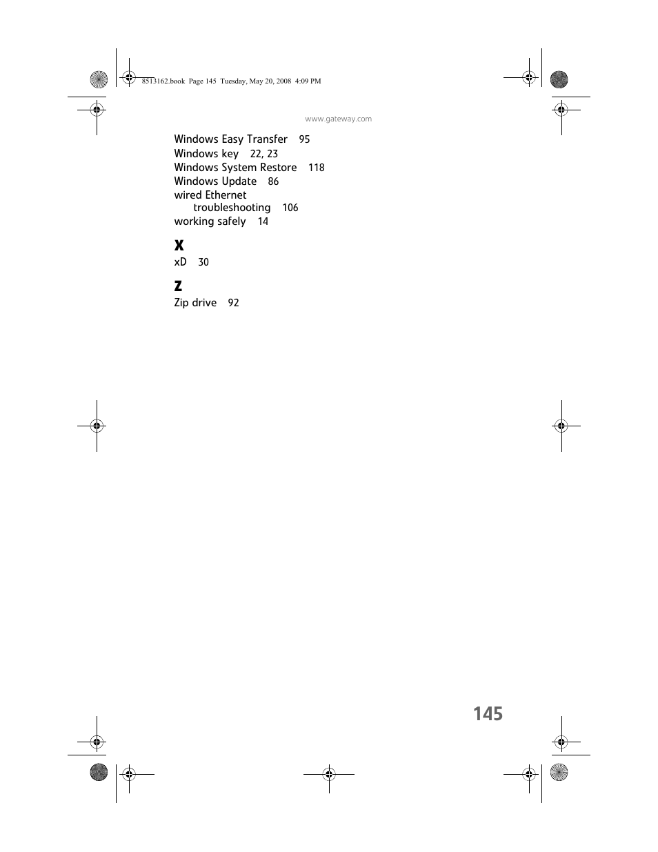 Gateway FX542X User Manual | Page 151 / 154