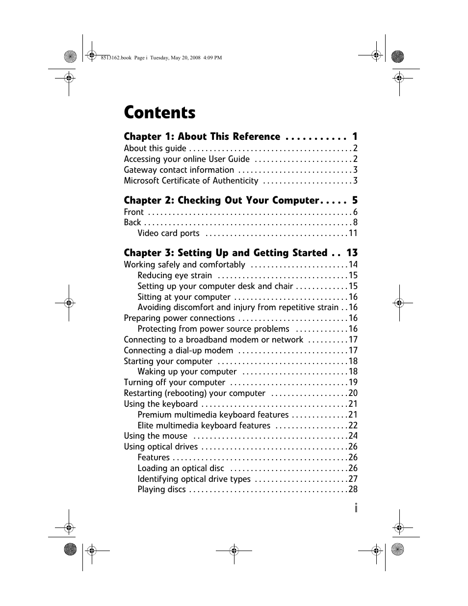 Gateway FX542X User Manual | Page 3 / 154