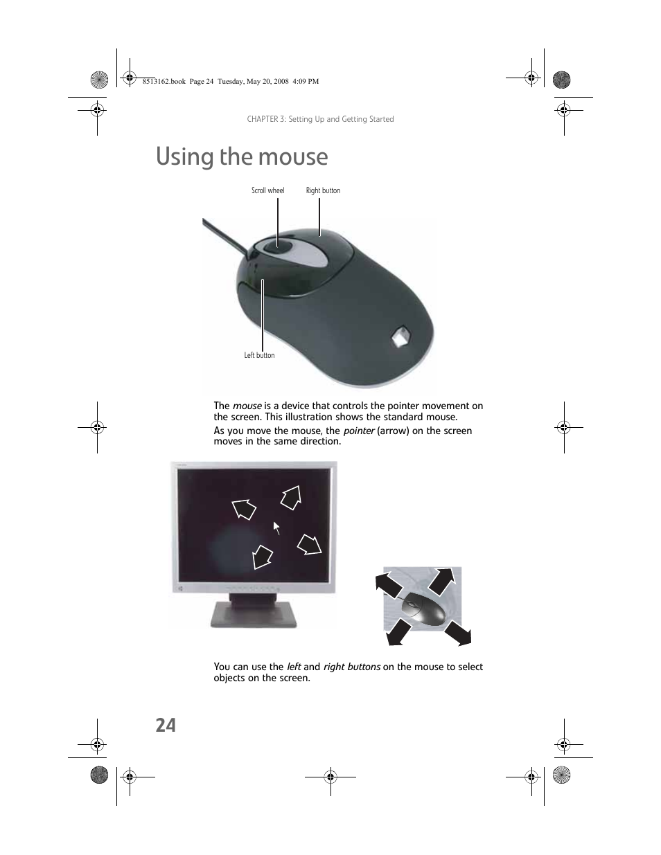 Using the mouse | Gateway FX542X User Manual | Page 30 / 154