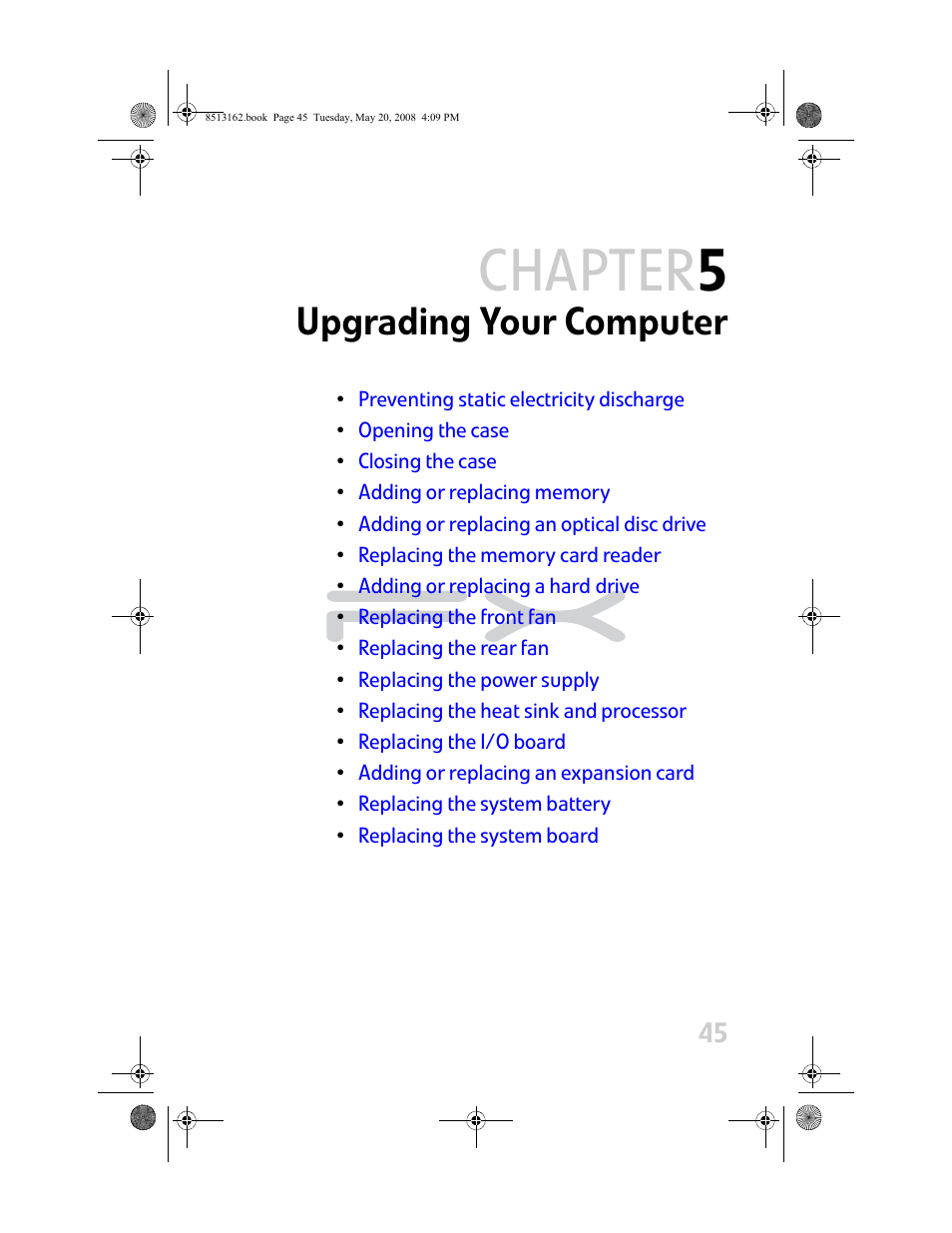 Upgrading your computer, Chapter 5: upgrading your computer, Chapter 5 | Gateway FX542X User Manual | Page 51 / 154