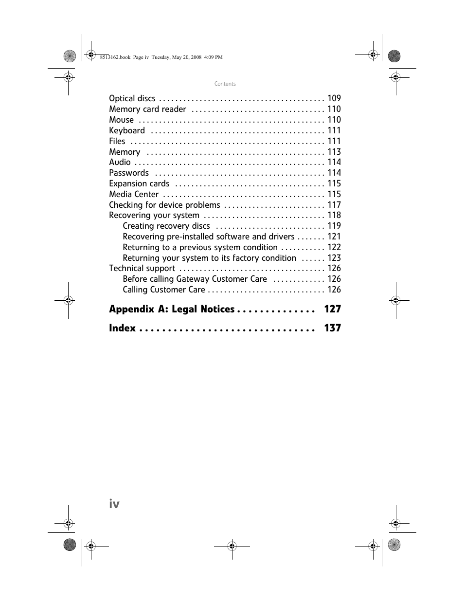Gateway FX542X User Manual | Page 6 / 154