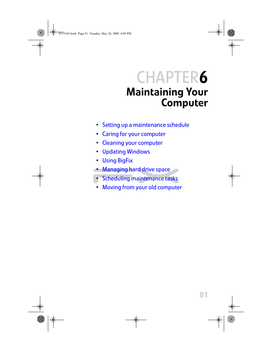 Maintaining your computer, Chapter 6: maintaining your computer, Chapter 6 | Gateway FX542X User Manual | Page 87 / 154