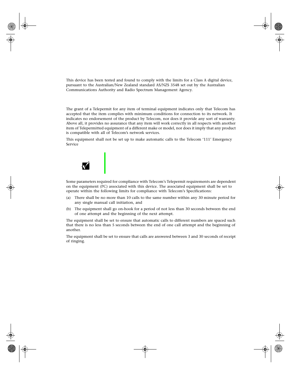 Australia and new zealand users | Gateway 7250R User Manual | Page 117 / 135