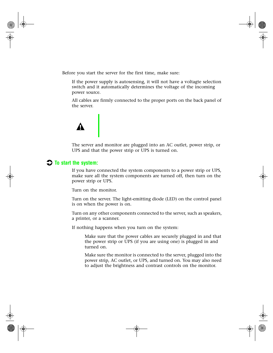 Starting the server | Gateway 7250R User Manual | Page 19 / 135