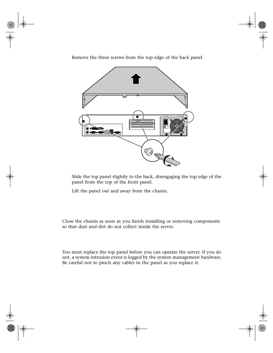 Closing the case, Replacing the top panel | Gateway 7250R User Manual | Page 27 / 135