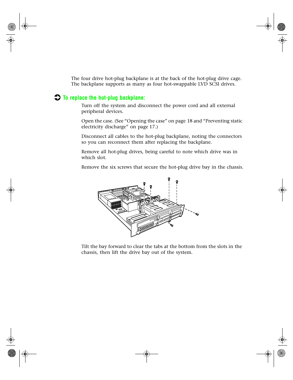Replacing the hot-plug backplane | Gateway 7250R User Manual | Page 64 / 135