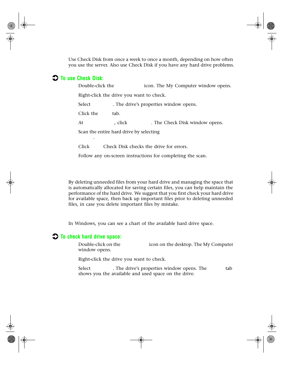 Hard drive management practices, Checking hard drive space | Gateway 7250R User Manual | Page 84 / 135