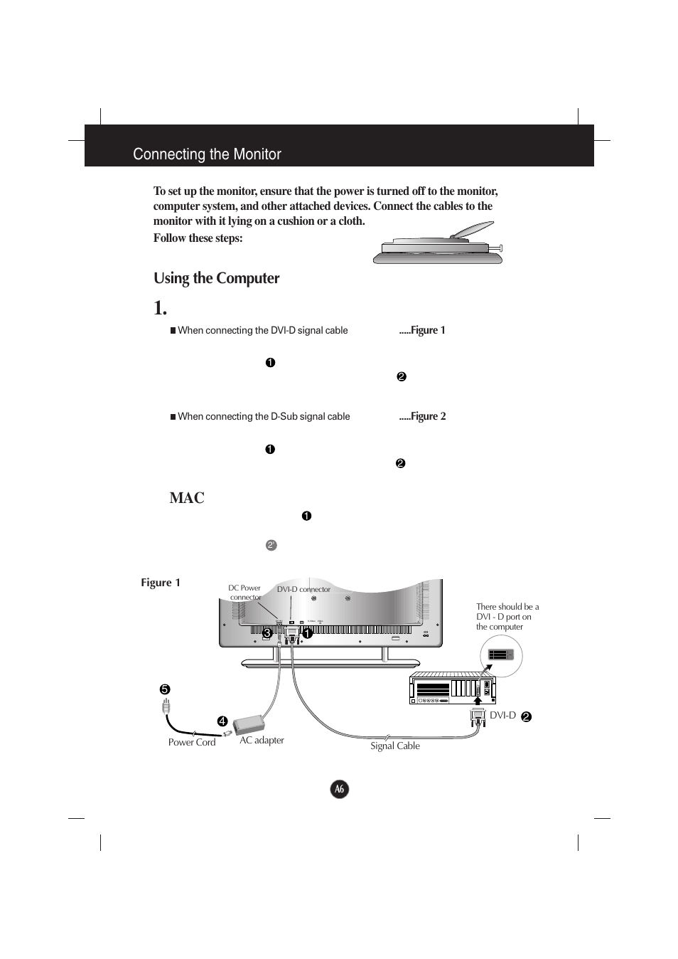 Connecting the monitor using the computer | Gateway FPD2200 User Manual | Page 8 / 18