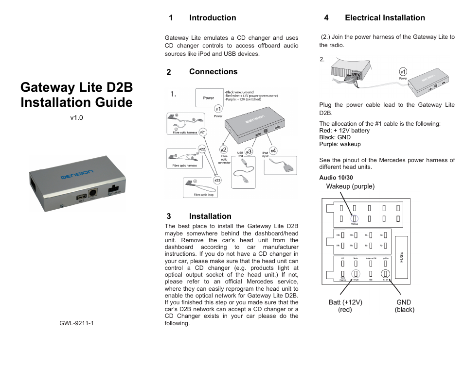 Gateway D2B User Manual | 2 pages