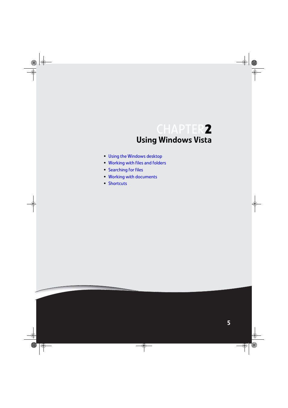 Using windows vista, Chapter 2: using windows vista, Chapter | Gateway DX430X User Manual | Page 11 / 96