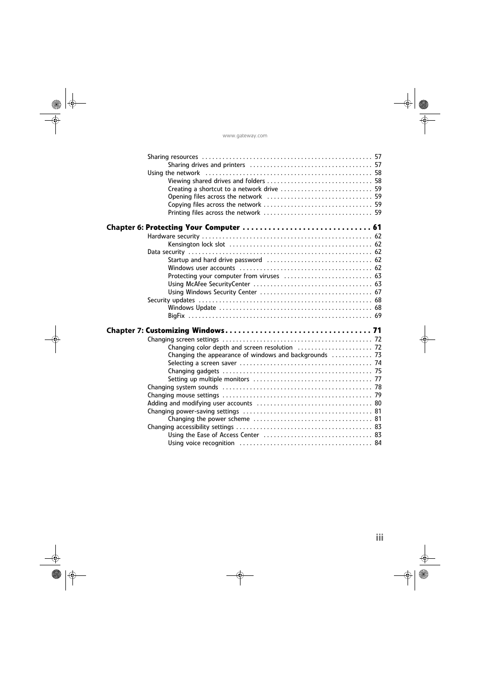 Gateway DX430X User Manual | Page 5 / 96