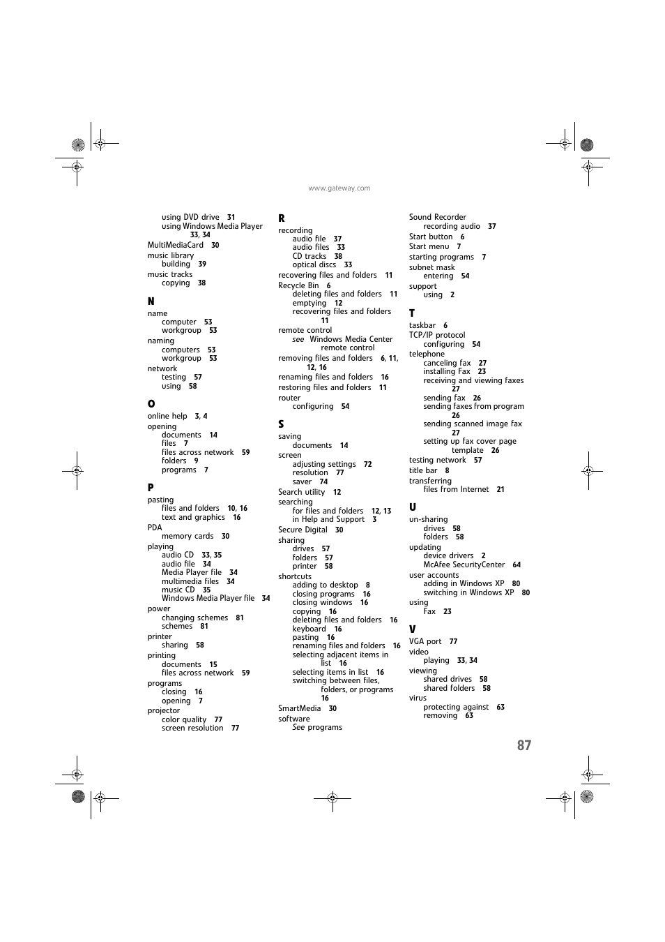 Gateway DX430X User Manual | Page 93 / 96