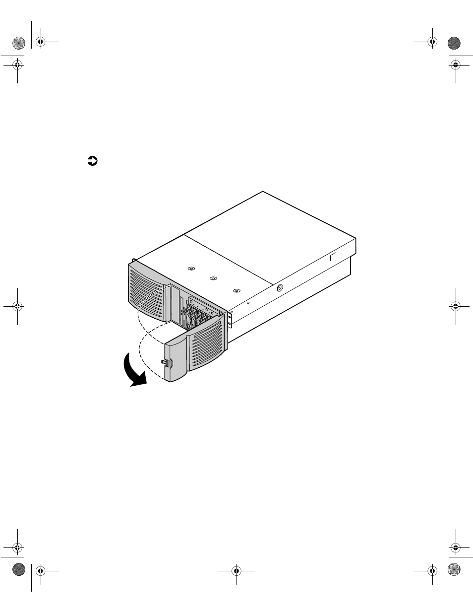 Opening the bezel door, Removing the bezel, Opening the bezel door removing the bezel | Gateway 8450R User Manual | Page 28 / 172