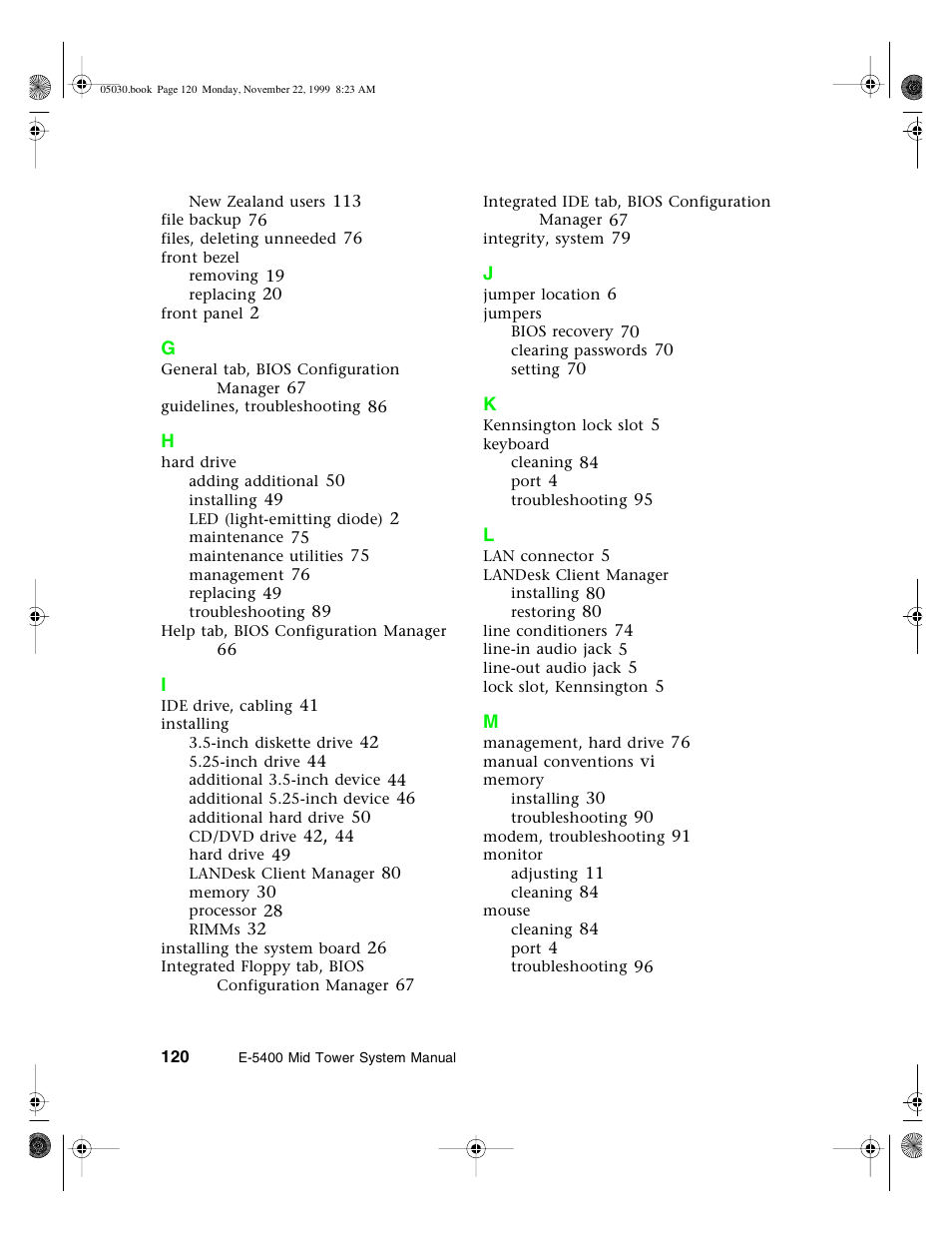 Gateway E-5400 User Manual | Page 127 / 130