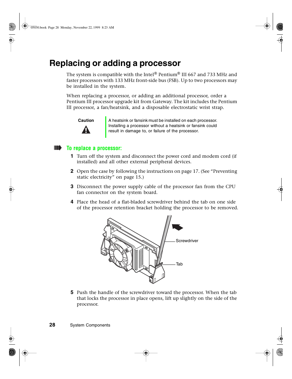Replacing or adding a processor | Gateway E-5400 User Manual | Page 35 / 130