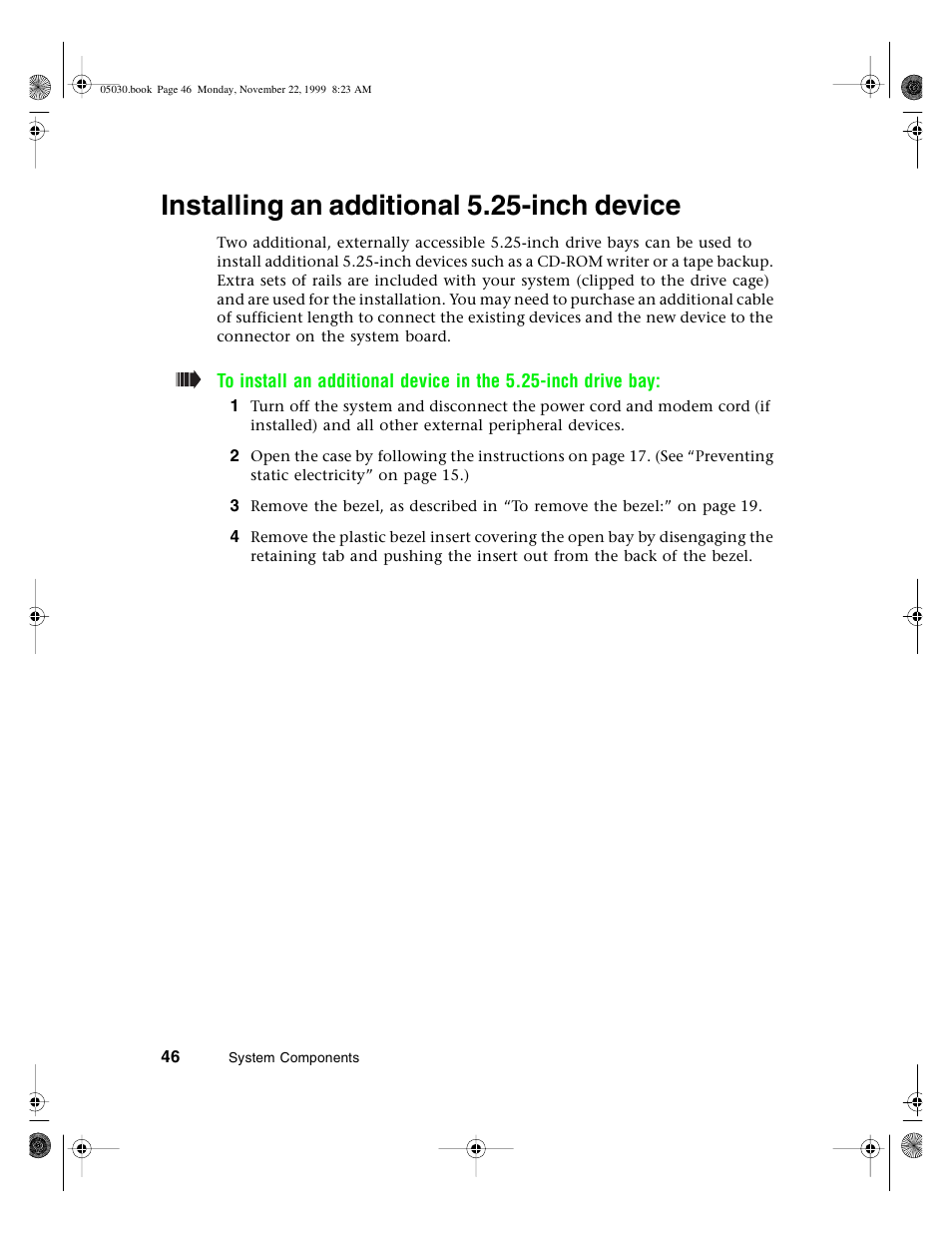 Installing an additional 5.25-inch device | Gateway E-5400 User Manual | Page 53 / 130