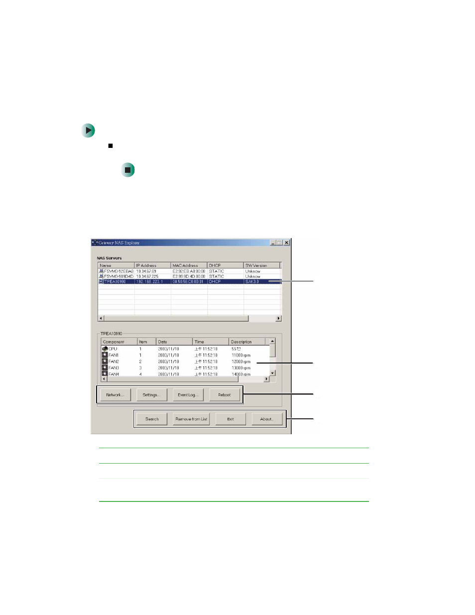 Running nas explorer, To run nas explorer, Nas explorer user interface | Running nas explorer nas explorer user interface | Gateway 860 User Manual | Page 62 / 96