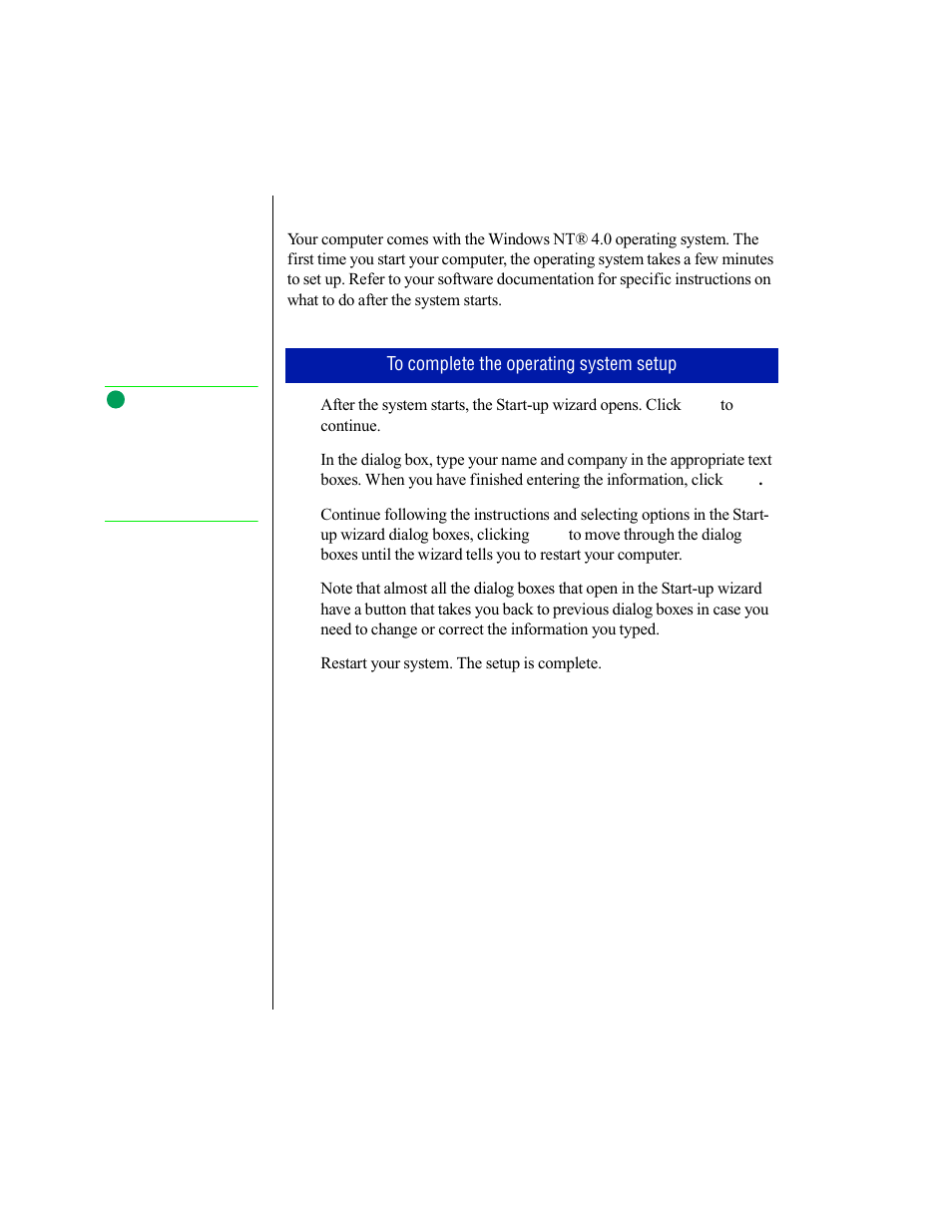Setting up the operating system | Gateway E-5200 User Manual | Page 15 / 46