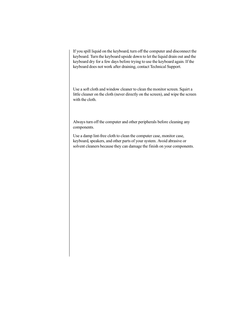 Cleaning the monitor screen, Cleaning the computer and monitor cases | Gateway E-5200 User Manual | Page 31 / 46
