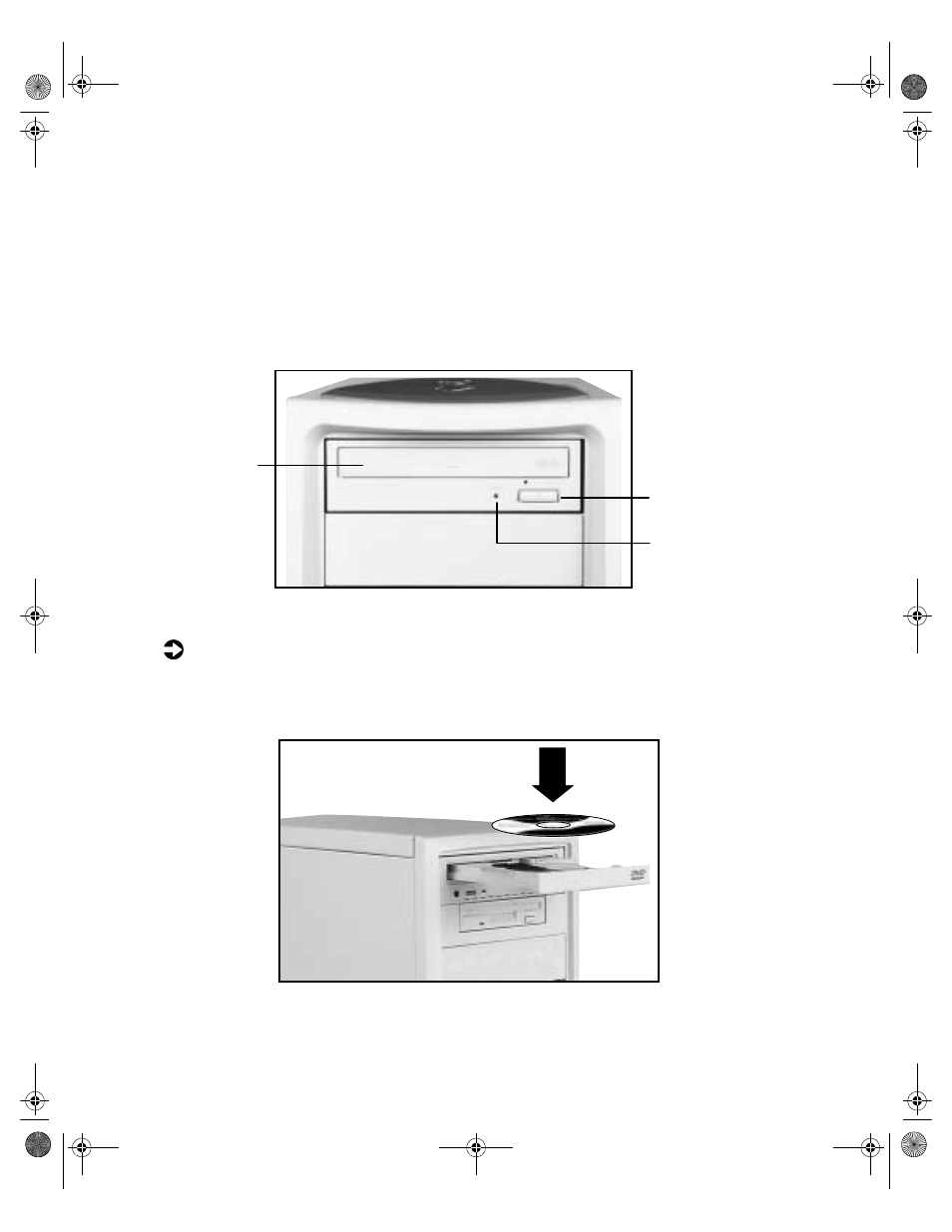 Using the cd drive, Inserting a cd | Gateway PC User Manual | Page 38 / 110