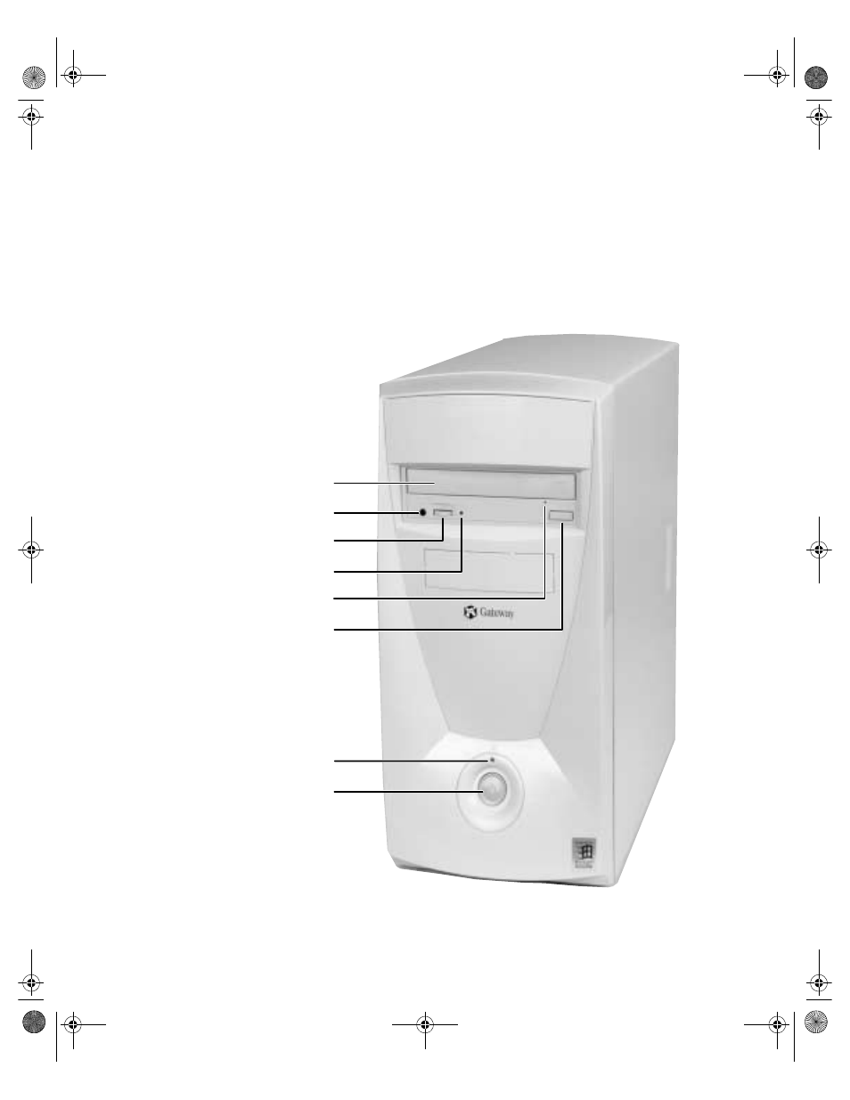 Controls, Computer front | Gateway PC User Manual | Page 6 / 110