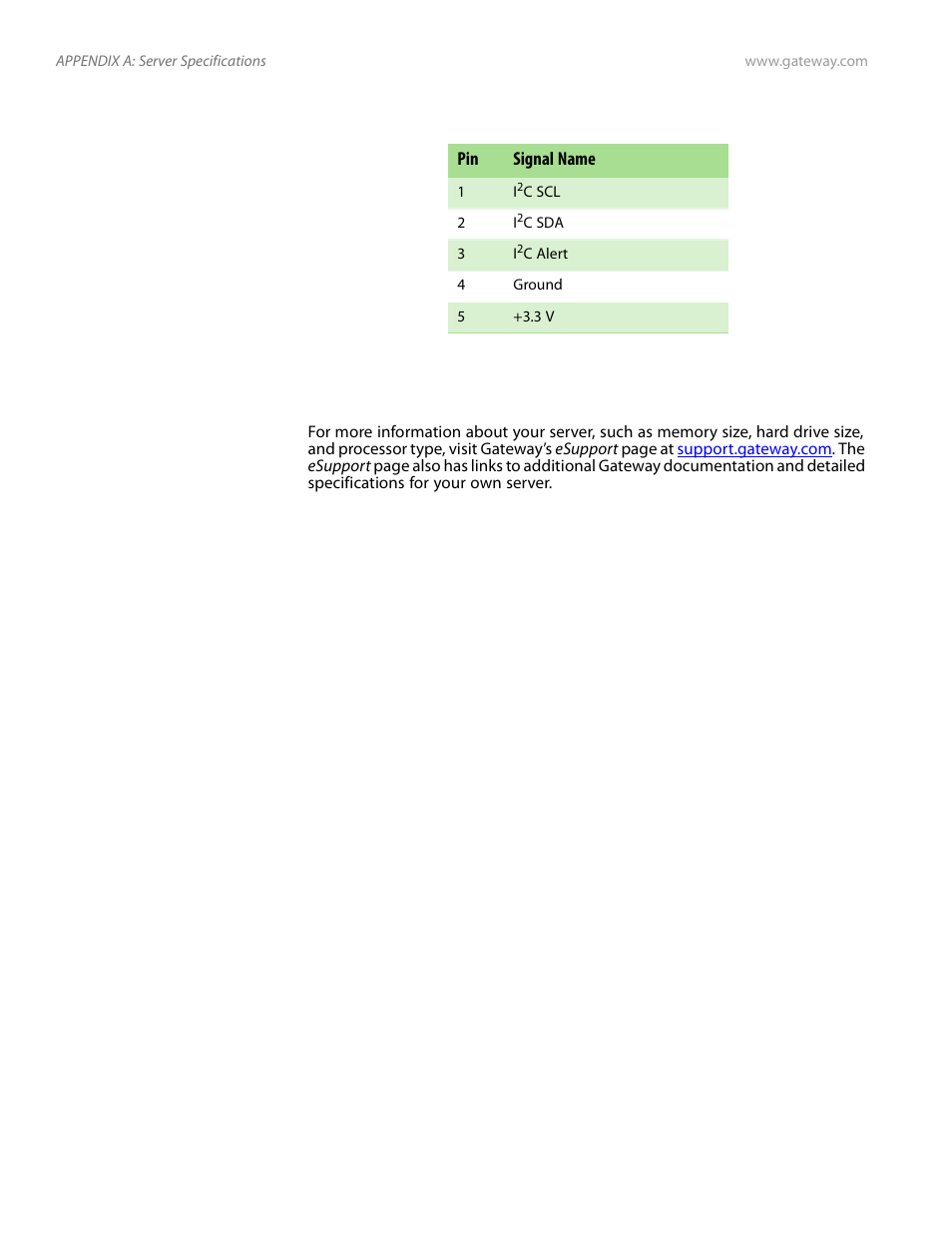Additional specifications | Gateway E-9525R User Manual | Page 106 / 130