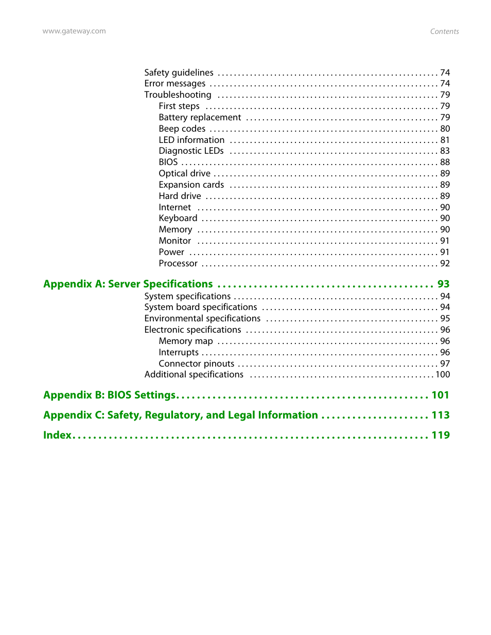 Gateway E-9525R User Manual | Page 5 / 130