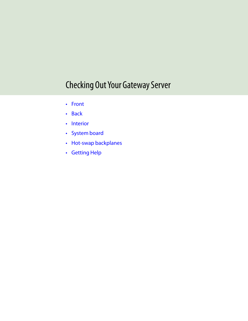 Checking out your gateway server, Chapter 1: checking out your gateway server, Chapter 1 | Gateway E-9525R User Manual | Page 7 / 130